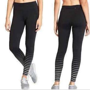 ATHLETA Silver Stripe Sonar Leggings
